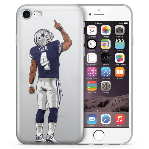 Dak Blue Football iPhone Case